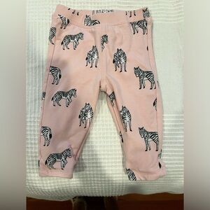 Monica + Andy Pink Zebra print fleece lined leggings